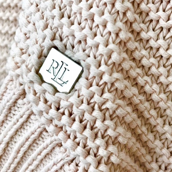 Ralph Lauren Pink Boat Neck Cotton Sweater - Picture 4 of 5